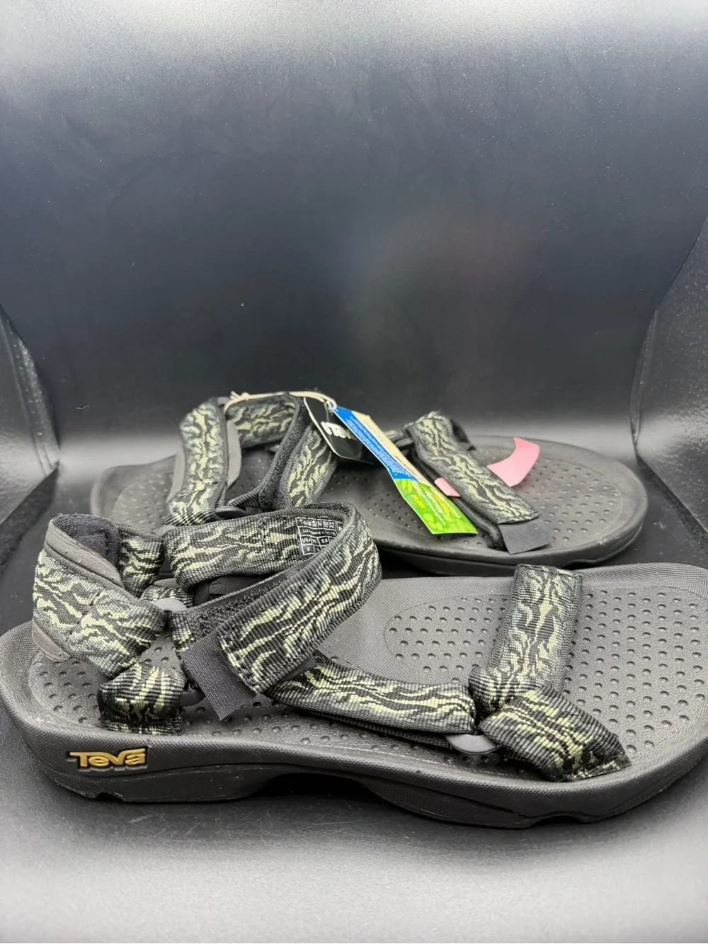 Teva black & Olive Patterned Sport Sandals
